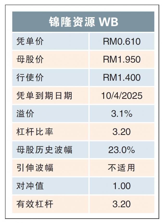 锦隆资源WB